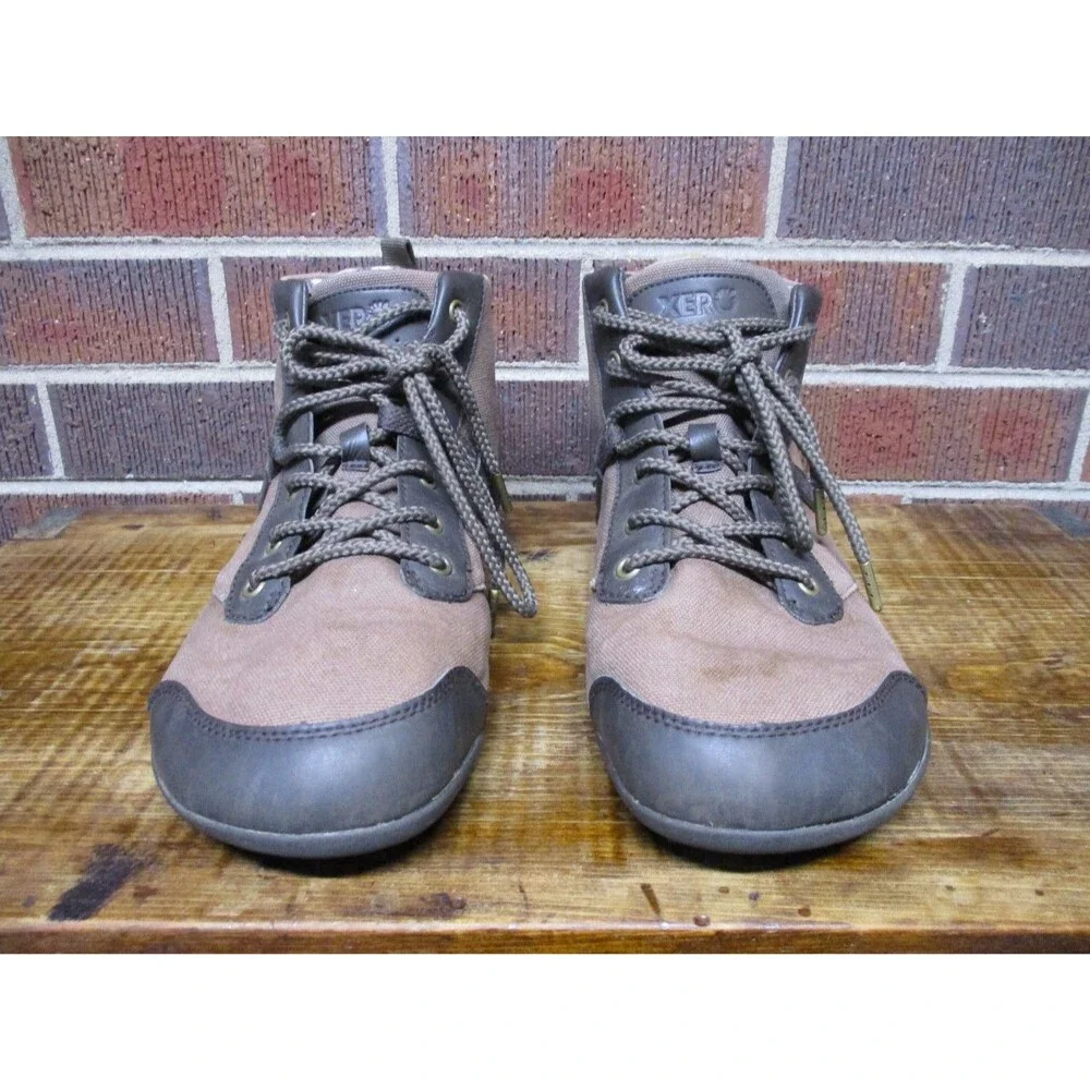 Xero Shoes Mens Denver Brown Minimalist Barefoot Trail Hiking Boots Size 10